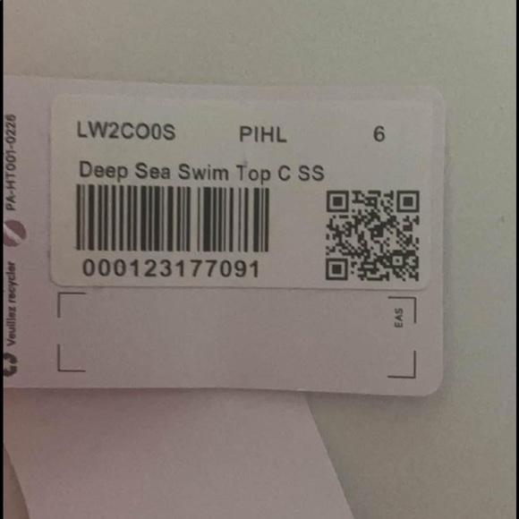 NWT - Lululemon Deep Sea Swim Top and Bottom - Size 6 - Pink Set + Black Top - Picture 5 of 9